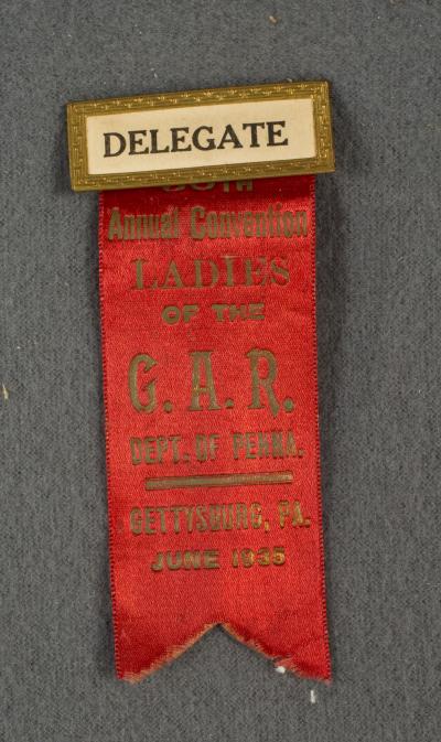 Ladies GAR Delegate Badge Gettysburg PA 1935