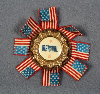 GAR Parade Patriotic Marshal Button Badge