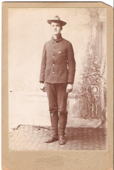 Indian War Soldier Cabinet Photograph Kansas City