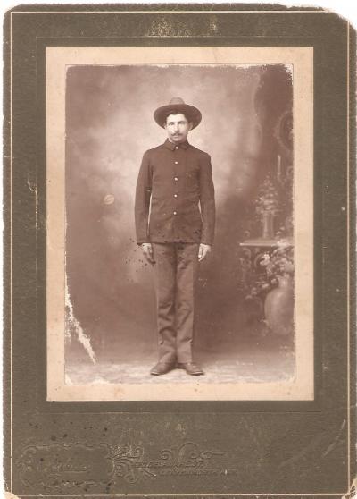 Indian War Soldier Cabinet Photograph Leavenworth