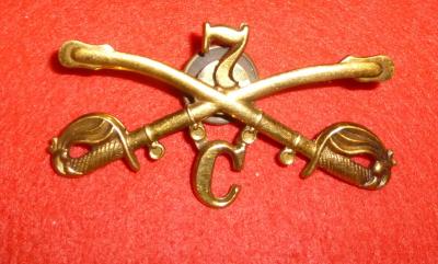 Indian Wars 7th Cavalry Kepi Badge