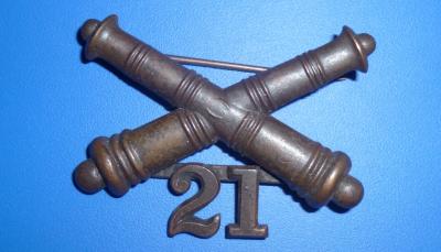 Pre-WWI 21st Artillery Collar Pin