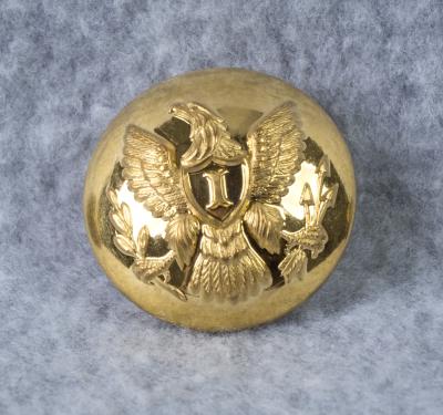 Indian Wars Infantry I Button Waterbury