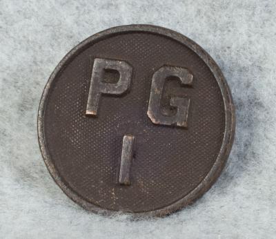 WWI US Army Enlisted Prison Guard PG3 Collar Disc