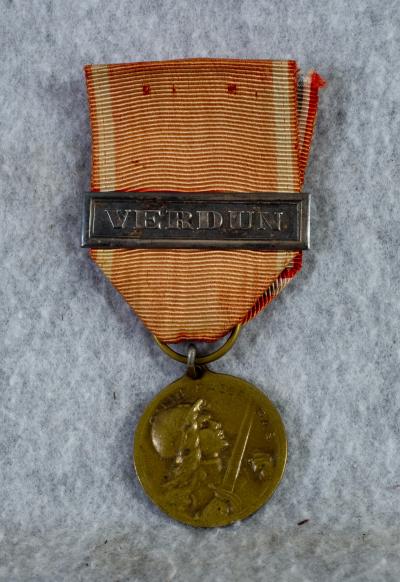 WWI French Verdun Medal with Bar