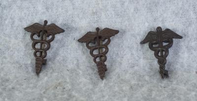 WWI Medical Officer Medic Insignia Pins x3