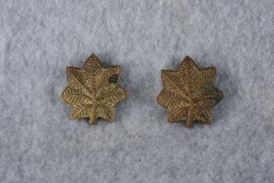 WWI Era Major Rank Insignia Pins Pair