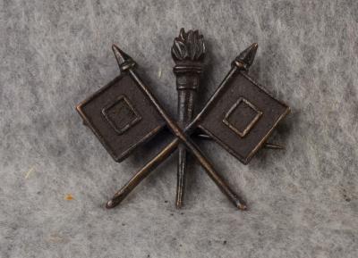 WWI era Signal Corps Collar Insignia Pin Officer