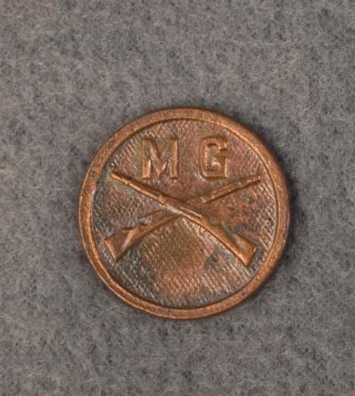 WWI Machine Gun Infantry Collar Disk 