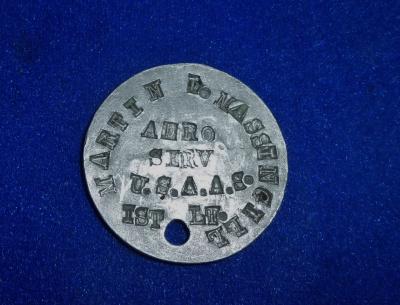 WWI Aviator Dog Tag Aero Service