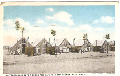 Postcard Camp Devens Cos and Bakers School