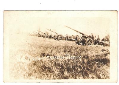 WWI era Picture Postcard US Artillery Thierry