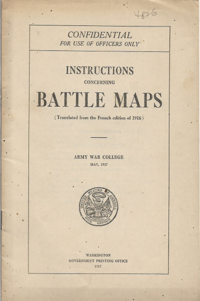 WWI Instructions Concerning Battle Maps Booklet