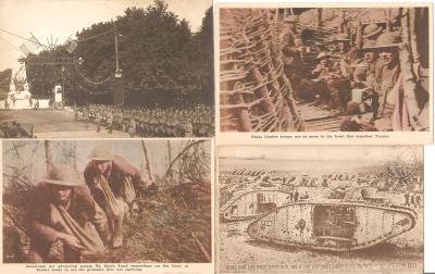 WWI 4 Picture Postcards AEF Tank Troops