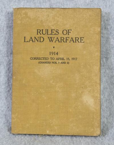 WWI Army Field Manual Rules of Land Warfare 1914