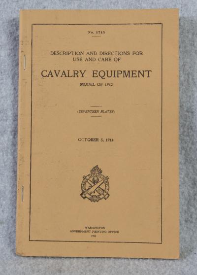 Directions for Use & Care of Cavalry Equipment