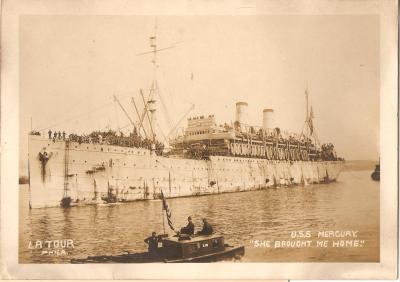 WWI Photo USS Mercury Troop Ship