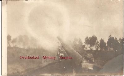 WWI Postcard French 155 Artillery Gun