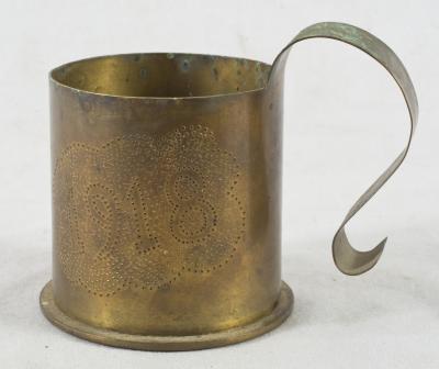 WWI Trench Art 75mm Shell Drinking Cup Mug