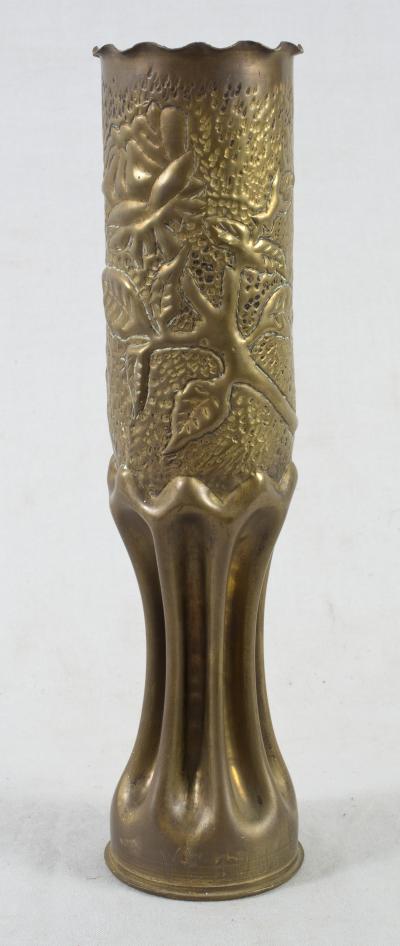 WWI Trench Art 75mm Shell Vase