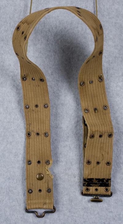 WWI Web Pistol Belt Khaki Mills