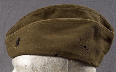 WWII OD Wool Infantry Officer Overseas Cap