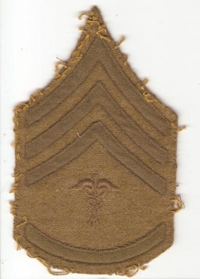 WWI Hospital Corps Medical Chevron 1st Sergeant