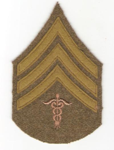 WWI Medical Sergeant Chevron Rate Patch