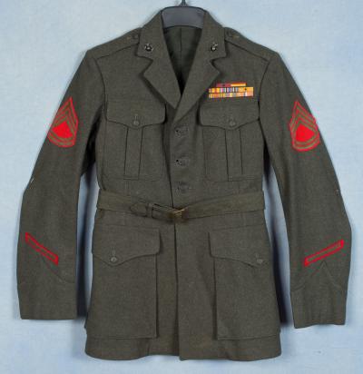 WWII era USMC Marine Uniform Jacket Named