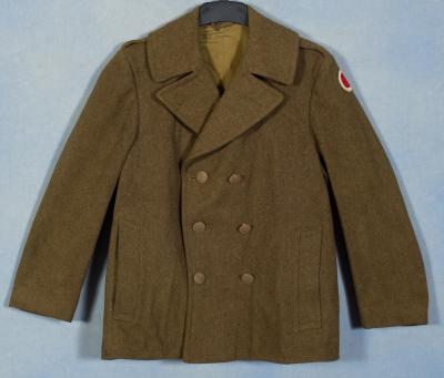 WWII Army Mackinaw Trench Overcoat Jeep Coat 36R