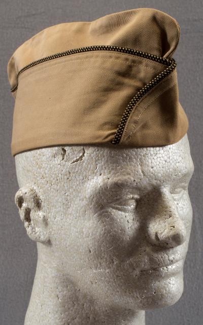 WWII Khaki Officer Garrison Cap