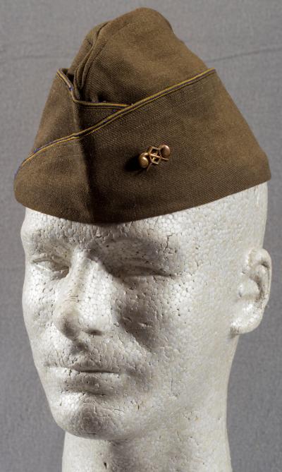 WWII OD Wool Chemical Corps Garrison Cap 