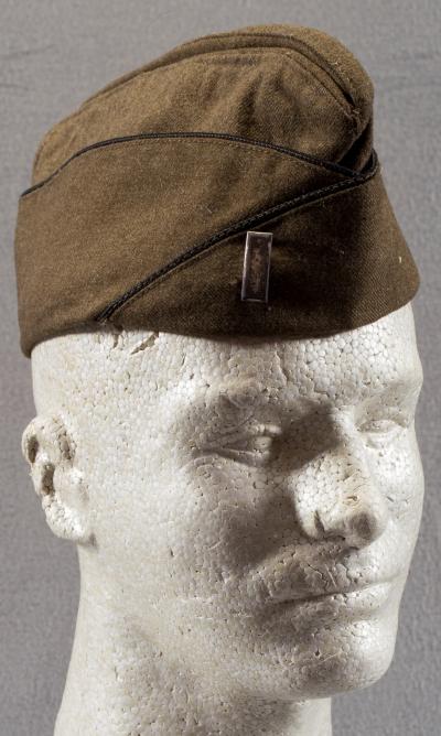 WWII OD Wool Officer's Garrison Cap 