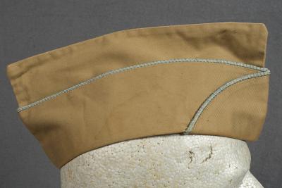 WWII Khaki Infantry Garrison Cap Size 7 1/4