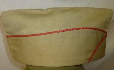 WWII Khaki Artillery Garrison Cap 7 1/4