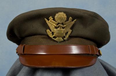 WWII Army Officer Crusher Visor Cap