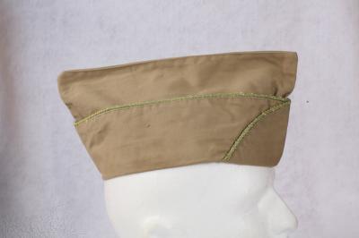 WWII Khaki MP Garrison Cap 6 7/8