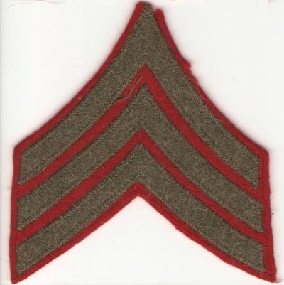 WWII USMC Marine Sergeant Rank Patch