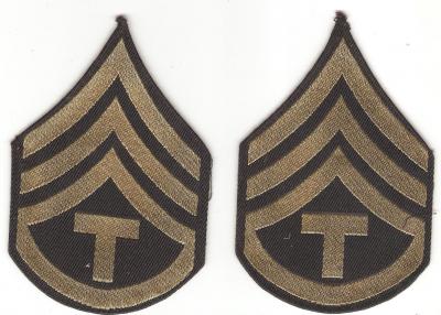 WWII Tech Staff Sergeant Rank Bevo T/3