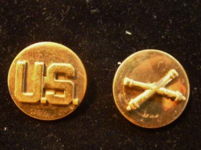 WWII Artillery Collar Disc Set Screwback