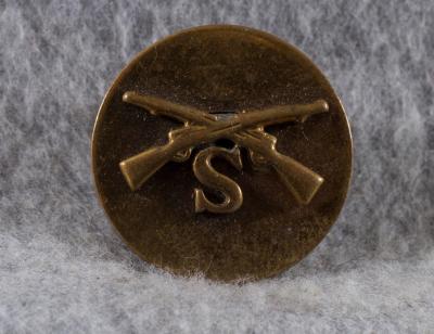 WWII Infantry Supply S Troop Collar Disc