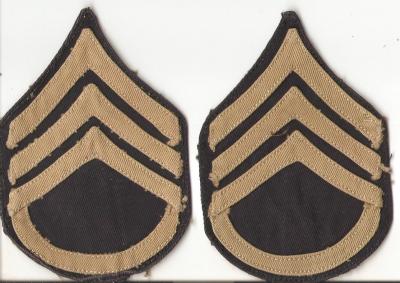 WWII Army Staff Sergeant Chevrons Early