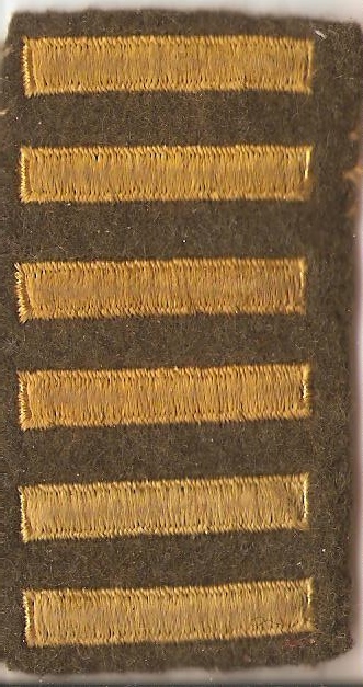 WWII Overseas Service 6 Stripes