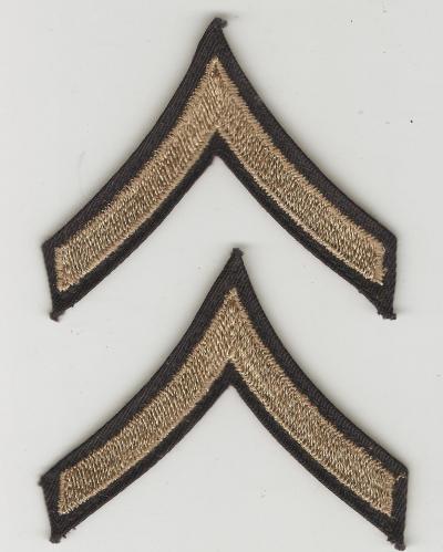 WWII Army Private PFC 1st Class Rank 