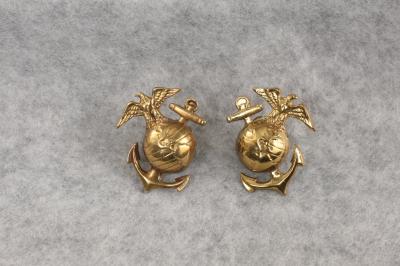 WWII Era USMC Marine EGA Insignia Pair