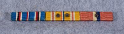 WWII Army Ribbon Bar 3 Place Philippines