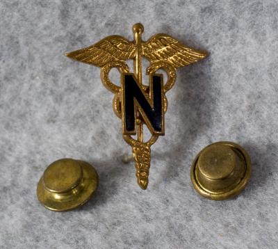 WWII Medical Officer Insignia Pin Nurse