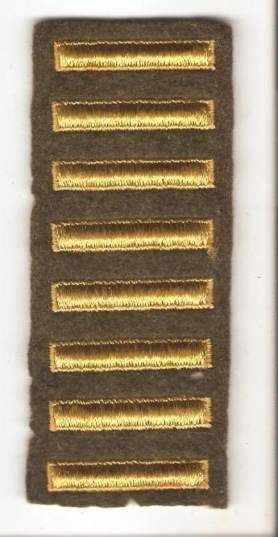 WWII 8 Overseas Service Stripes