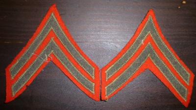 WWII USMC Corporal Rank Patches