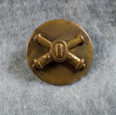 WWII Coastal Artillery Collar Disk Screw Back